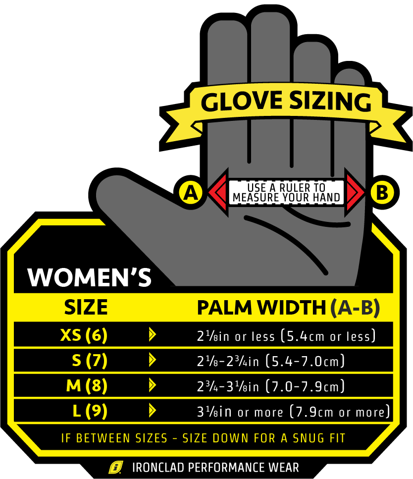 Women's Glove Size Chart